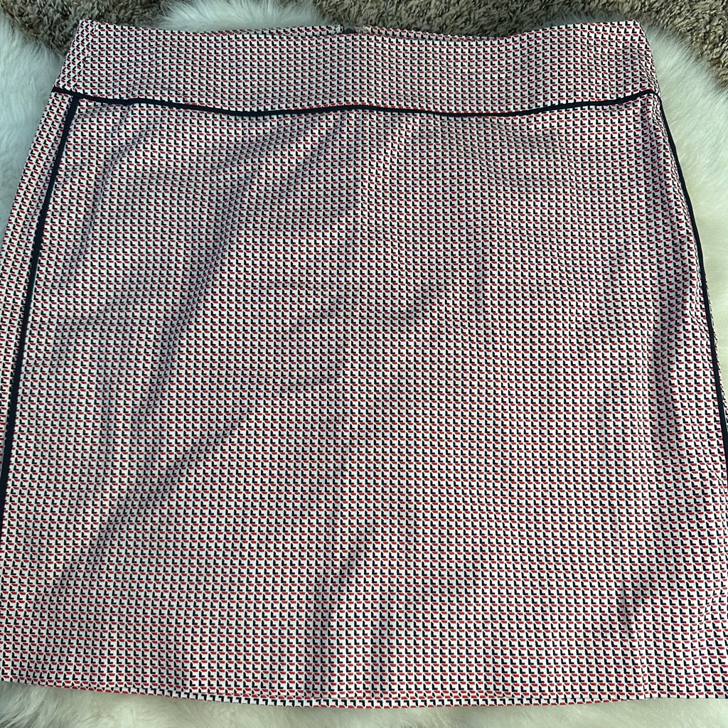 Ann Taylor Red, White And Blue Plaid Skirt